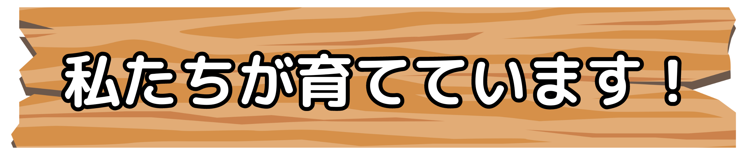 私たちが育てています！